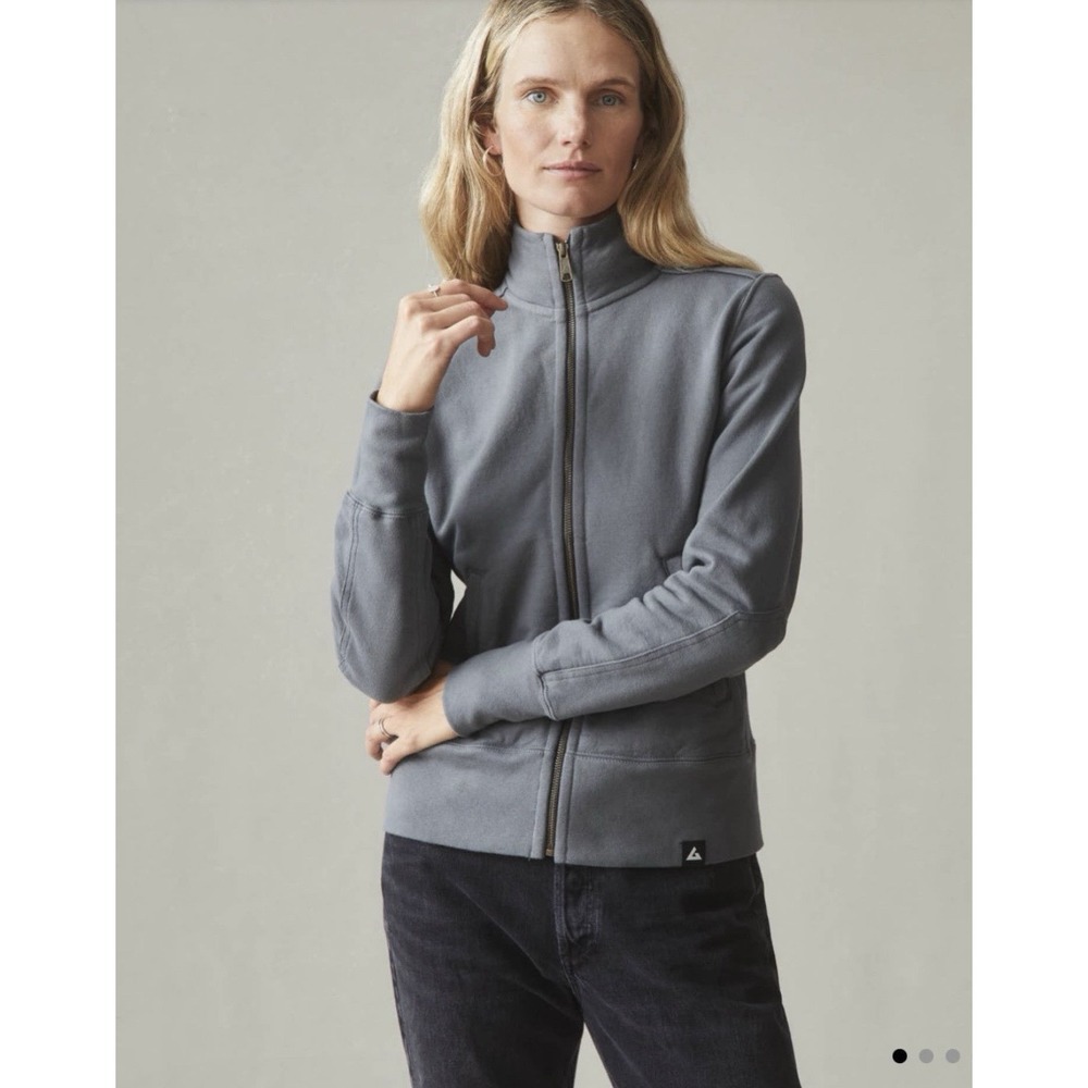 American Giant Jacket‎ Women's Small Gray Full Zip Sweatshirt USA Cotton Casual